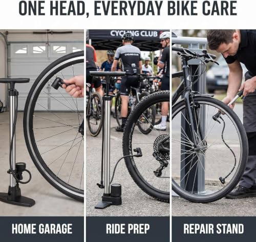 3-in-1 Bicycle Pump Adapter Valve - Dual Head Design