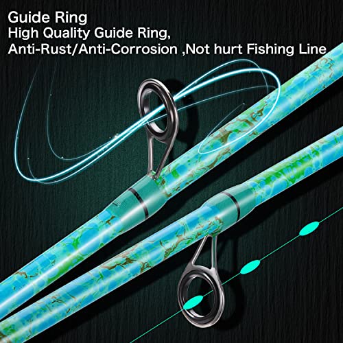 Sougayilang Spinning Combo - 1 Pack 5'6" Graphite & Fiberglass Fishing Rod and Reel Set