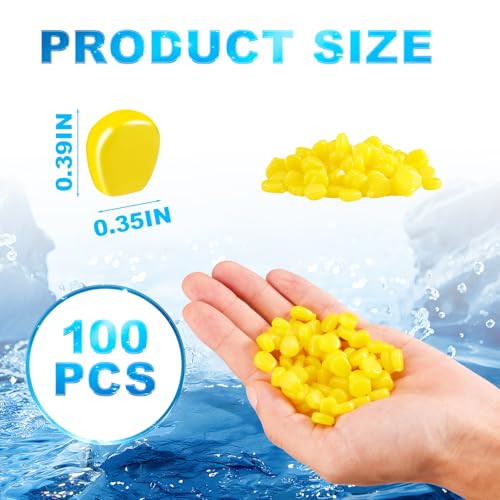 100PCS Fake Corn Soft Fishing Baits - Scented Floating Lures for Carp