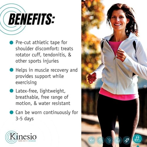 Pre-Cut Kinesiology Tape for Shoulder Support - Athletic Recovery Kit