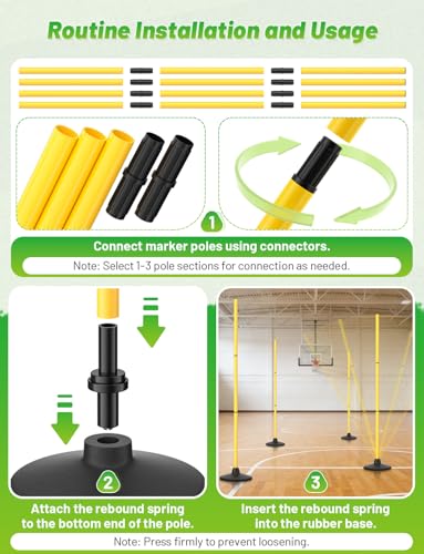 Agility Training Poles 4 Pack - 50 Inch High-Visibility Soccer Equipment