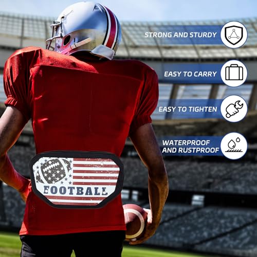 Football Backplate Screws Set - Round Silver - 4 Pieces