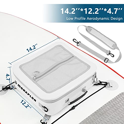 Waterproof Paddleboard Cooler Deck Bag - 12 Can Insulated - White