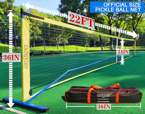 22FT Portable Pickleball Net Set with Pickleballs & Carry Bag - Blue