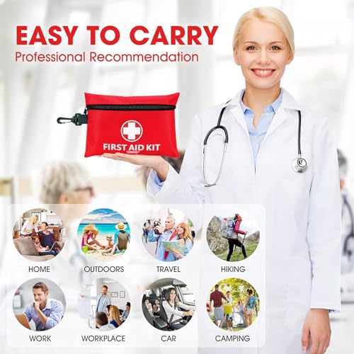 147-Piece Mini First Aid Kit for Travel, Camping & Home