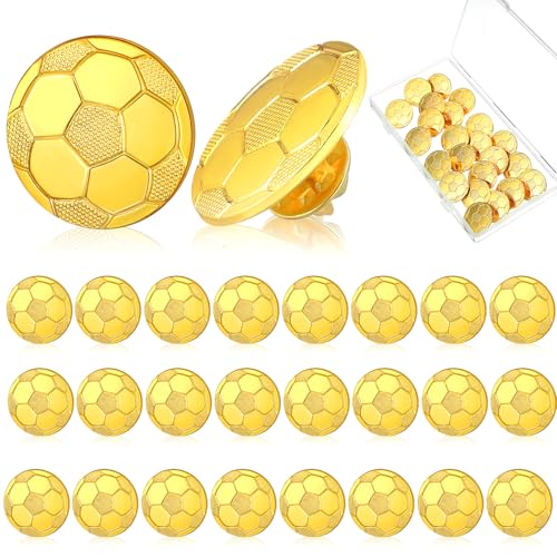 24 Pcs Soccer Chenille Lapel Pins - Team & Student Awards