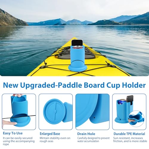 Paddleboard Cup Holder - 2 in 1 Drink & Phone Holder - Blue