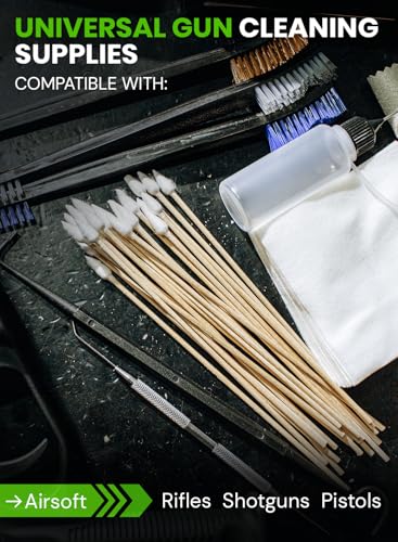 900pcs Gun Cleaning Supplies - 300 Patches & 600 Swabs, Large