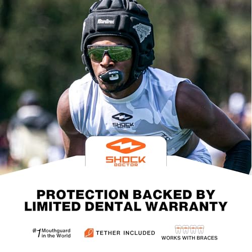 Football Mouthguard with Strap – Breathable, Extra Large Opening