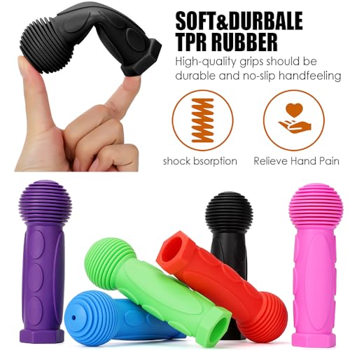 Scooter Grips for Kids - Soft TPR Handlebar Grips 22.2mm - Black