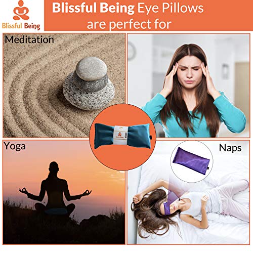 Lavender Eye Pillow - Hot or Cold Weighted Satin Mask - Hot Pink