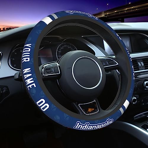 Personalized Indianapolis Football Steering Wheel Cover - One Size