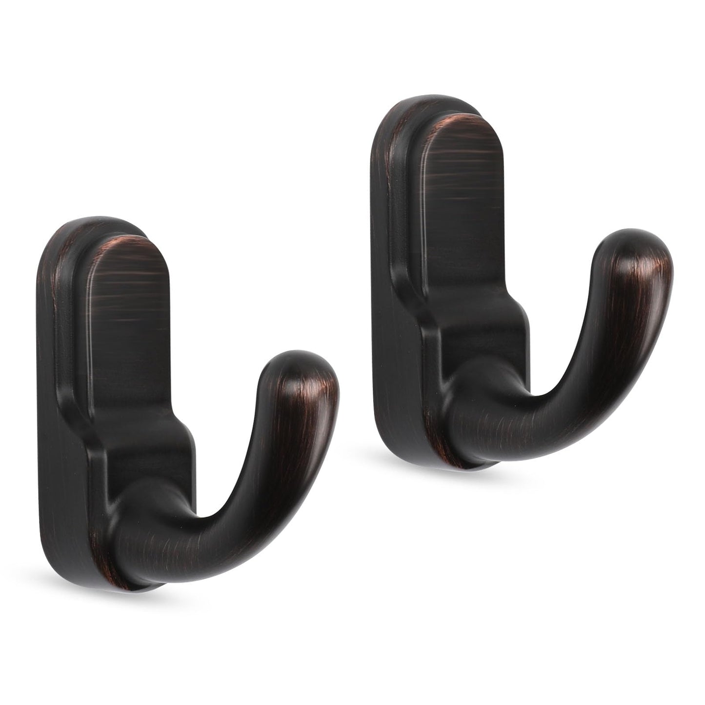 Metaliby 2 Pack Bathroom Hooks for Towels, Oil Rubbed Bronze Towel Hooks Wall Mounted, Bath Towel Robe Hook for Bathrooms, Bathroom Wall Hooks for Hanging Towels