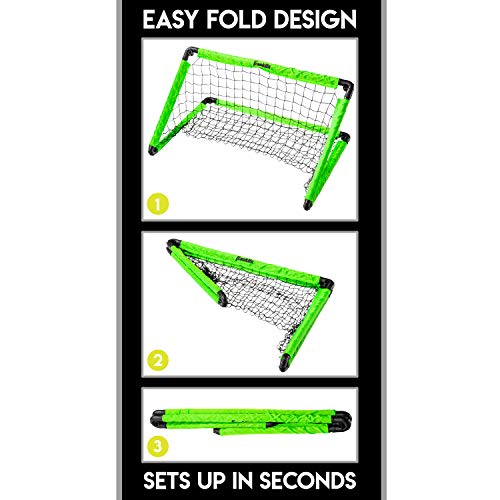 Mini Soccer Goal Set with Ball & Pump - Green, 36" x 24"