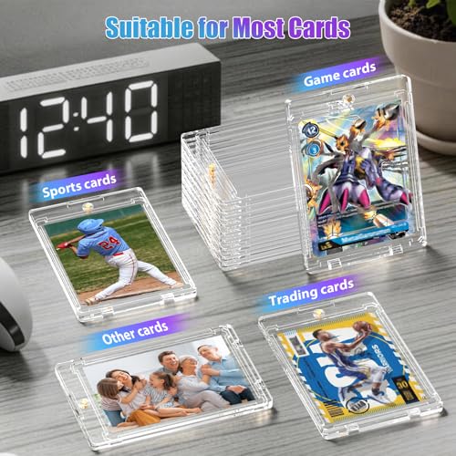 55pt Magnetic Card Holders - 15 Pack, Slim Profile, UV Protection