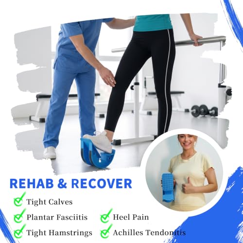 Calf Stretcher Foot Rocker for Plantar Fasciitis with Massage Ball – One Size