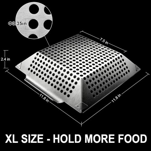 GRILLART Heavy Duty Large Stainless Steel Grill Basket for Vegetables - Variation 12