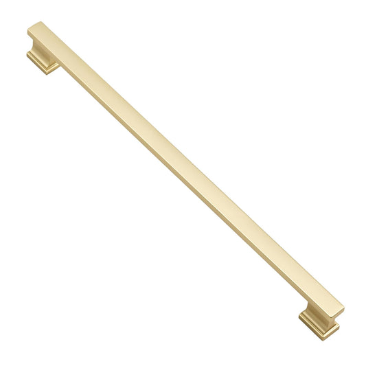 Alzassbg 5 Pack Matt Gold Cabinet Pulls, 15 Inch(381mm) Hole Centers Kitchen Cabinet Handles for Cabinets and Drawers AL3061MGP