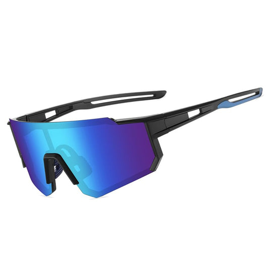 Tsctswk Polarized Sports Sunglasses Men Women, Outdoors UV Protection Sun glasses,Cycling Fishing Baseball Running Sunglasses (Blue & Black Frame)