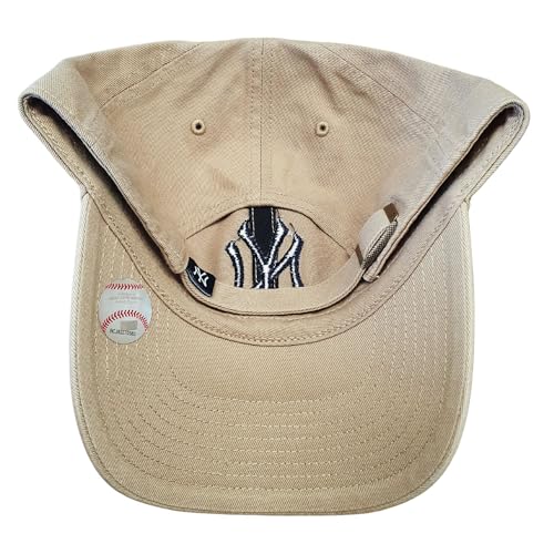 Adjustable Baseball Cap with Team Logo - Khaki Beige Dad Hat