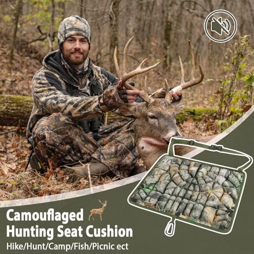ANGAR Hunting Seat Cushions, Silent Memory Foam Camouflage Tree Stand Pad - Variation 1