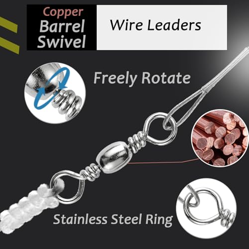Stainless Steel Fishing Leader Wire - 5.9in, 20lb, 50pcs