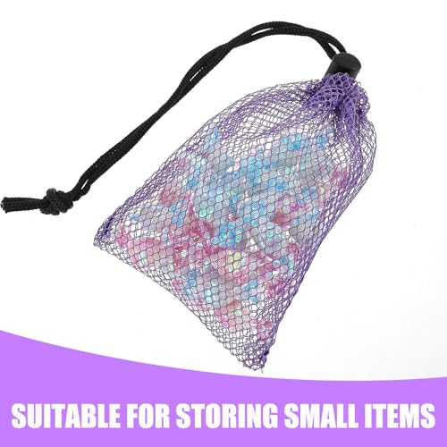 5 Pcs Small Drawstring Mesh Bags - 6x4 Inch Nylon Storage Bags