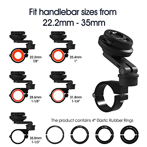 Sincetop Vibration Dampener Bike Phone Mount with Adjustable Handlebar Holder - Out Front for Motorcycle, MTB, E-Bike & Scooter, Series C 2nd Gen