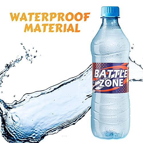30 Dart Gun Party Water Bottle Labels - Birthday Decoration Wraps