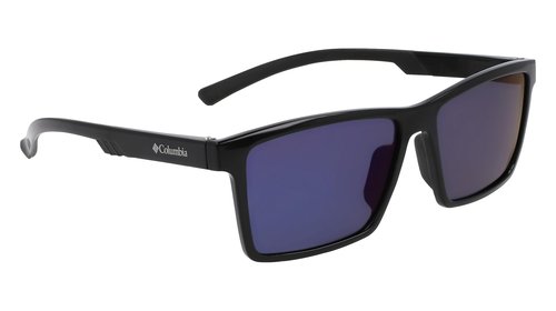 Columbia Men's Sunglasses C569SP TRIPLE CANYON - Matte Black/Blue Mirror with Blue Mirror Lens
