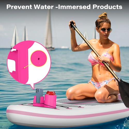 2-in-1 Paddleboard Cup Holder - Pink | Stable Drink & Phone Holder