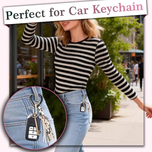 Heart Carabiner Keychain Clips - Metal Spring Hooks 25mm & 29mm (Silver, Black)