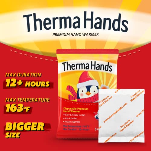 Air-Activated Hand Warmers - 10 Pack, 12+ Hours, Max 163°F