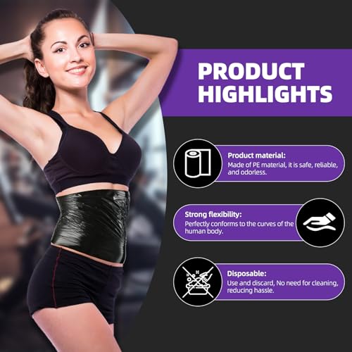 60m Black Osmotic Body Wrap - Workout & Sweat Enhancer (1 Roll)