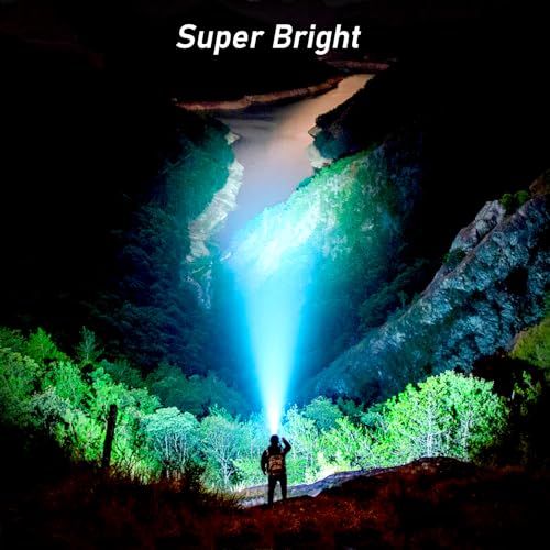 Rechargeable LED Headlamp - 2000L Brightness, 8 Modes & Motion Sensor - Black, 2 Pack