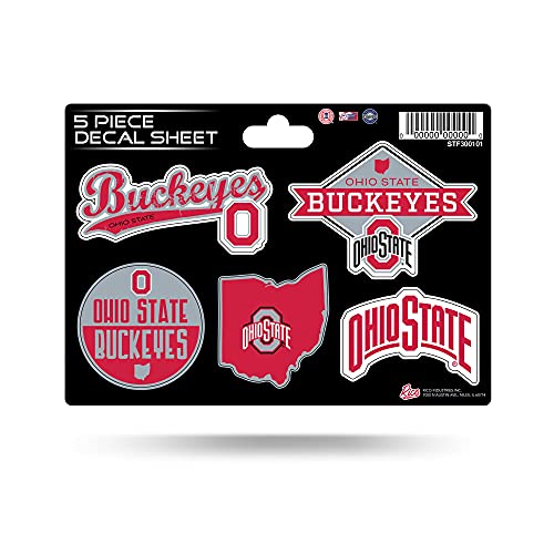 Ohio State Buckeyes 5-Pc Sticker Sheet - Durable Vinyl Decals