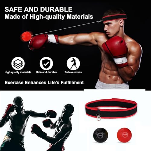 Dermasy® Upgraded Boxing Reflex Ball, Training Ball with Headband
