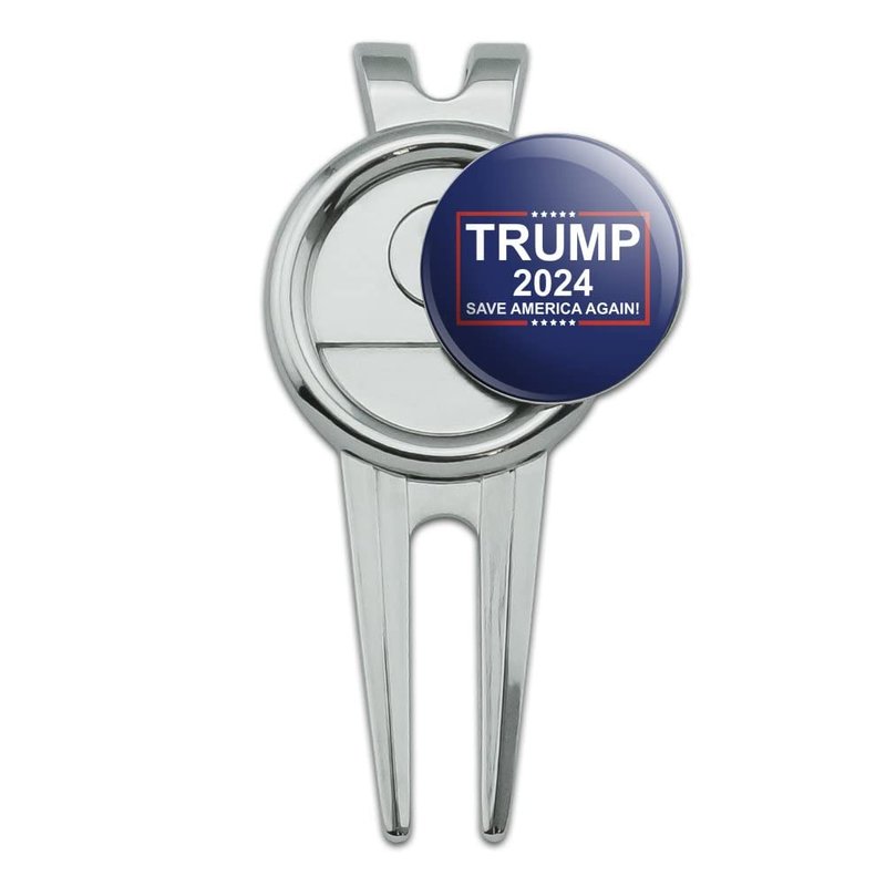 GRAPHICS & MORE Trump 2024 Golf Divot Repair Tool and Ball Marker