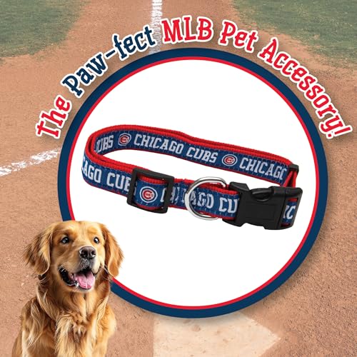 Chicago Cubs Dog Collar - Adjustable Heavy-Duty Pet Accessory