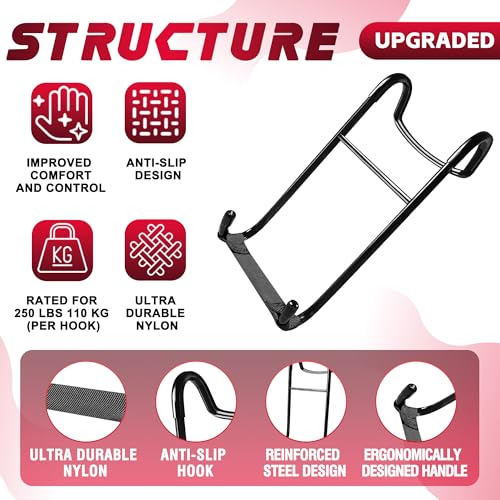Dumbbell Spotter Hooks Pro 2.0 – 250 lb Load, Wrist Straps & Storage Bag