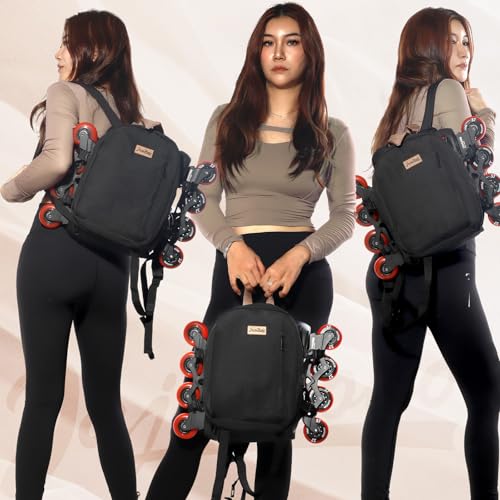 Roller Skates Backpack for Men & Women - Black, 11x9x3 IN