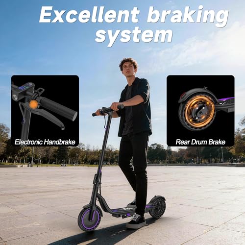 Lightweight Electric Scooter with 350W Motor, 19 MPH Speed, 28 Miles Range