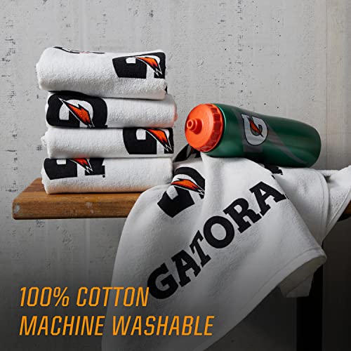 Lightweight Cotton Gatorade Sideline Towel - Bi-Color, White, Small