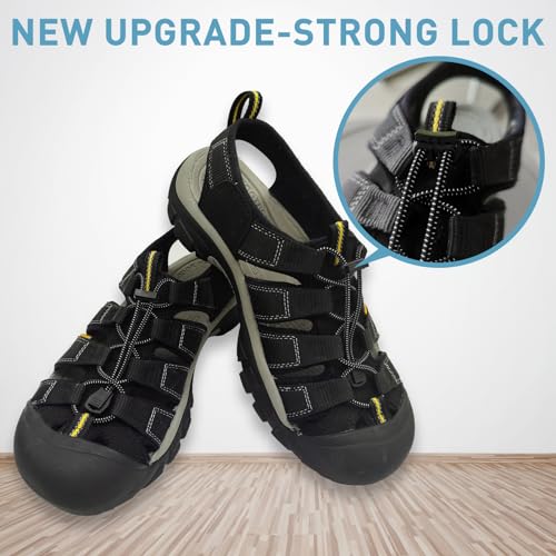 Elastic No Tie Shoe Laces - Replacement for Keen Sandal - Black