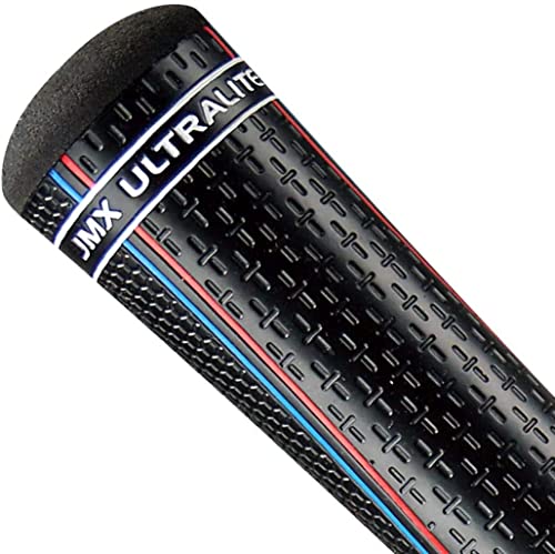 JMX Ultralite Tapered Oversized Golf Grips - Medium RWB Pinstripes