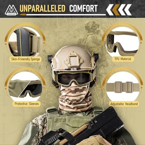 Anti-Fog Tactical Safety Goggles - A1 Single Layer Lens