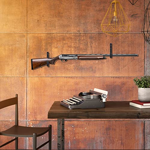 4-Pack Heavy Duty Gun Rack Hooks for Rifles & Shotguns - Black