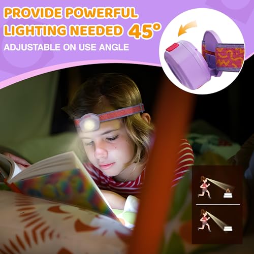 Rechargeable Kids Headlamp with RGB LED Light - Sweety