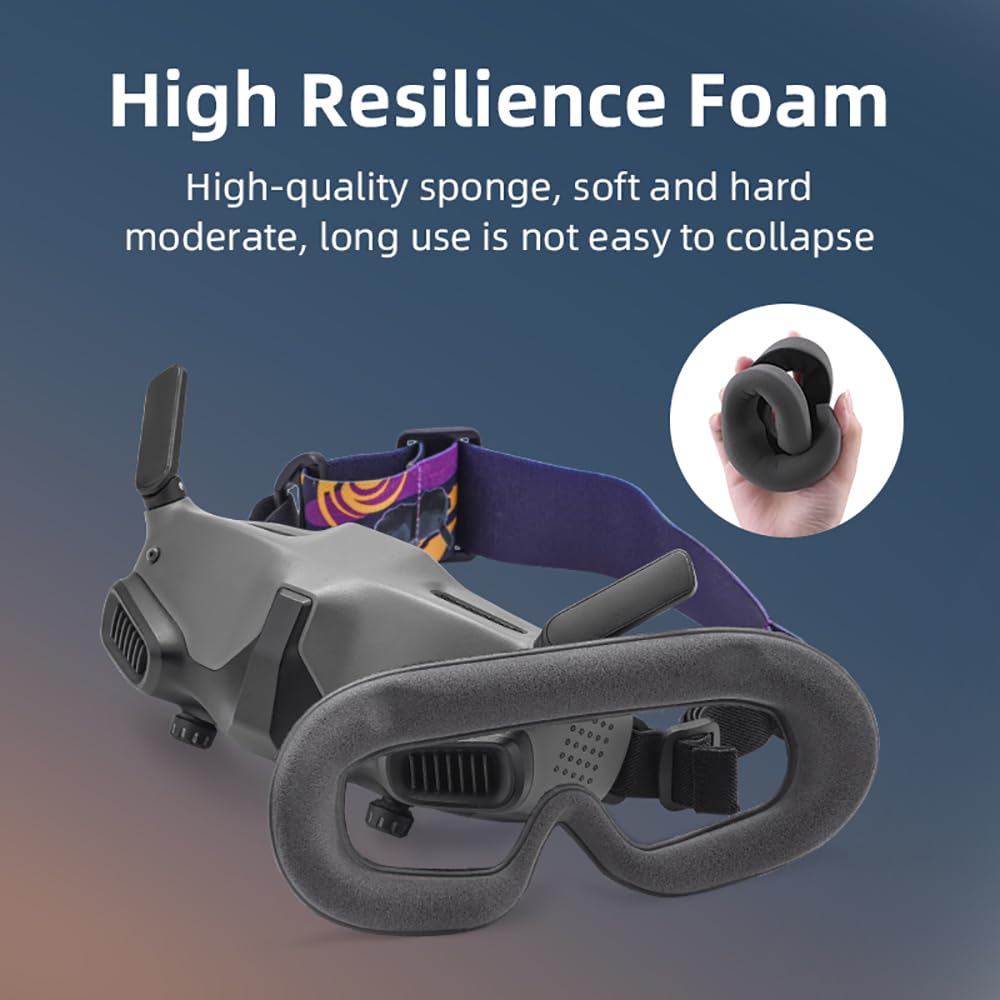CAPART Comfy Sponge Foam Padding for DJI Avata Goggles 2, Soft-Fit Eye Pad Musk Cushion Replacement