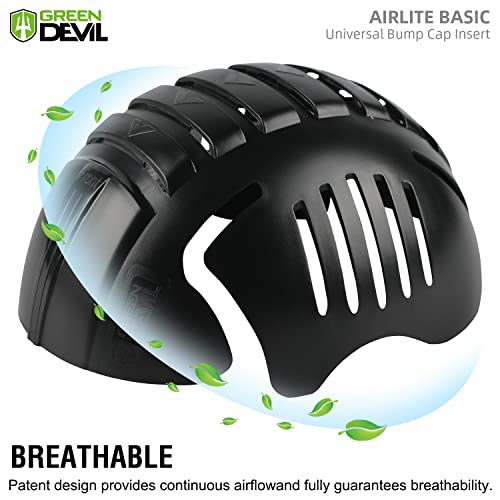 GREEN DEVIL Universal Bump Cap Insert for Baseball Caps Vented Lightweight Safety Bump Hat Insert for Men Women 3 Pack